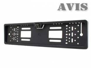 Камера заднего вида в рамке номерного знака AVIS AVS388CPR (CCD) с LED подсветкой